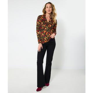 Joe Browns Top in Jersey Stampa Floreale Colletto Twist Frontale  