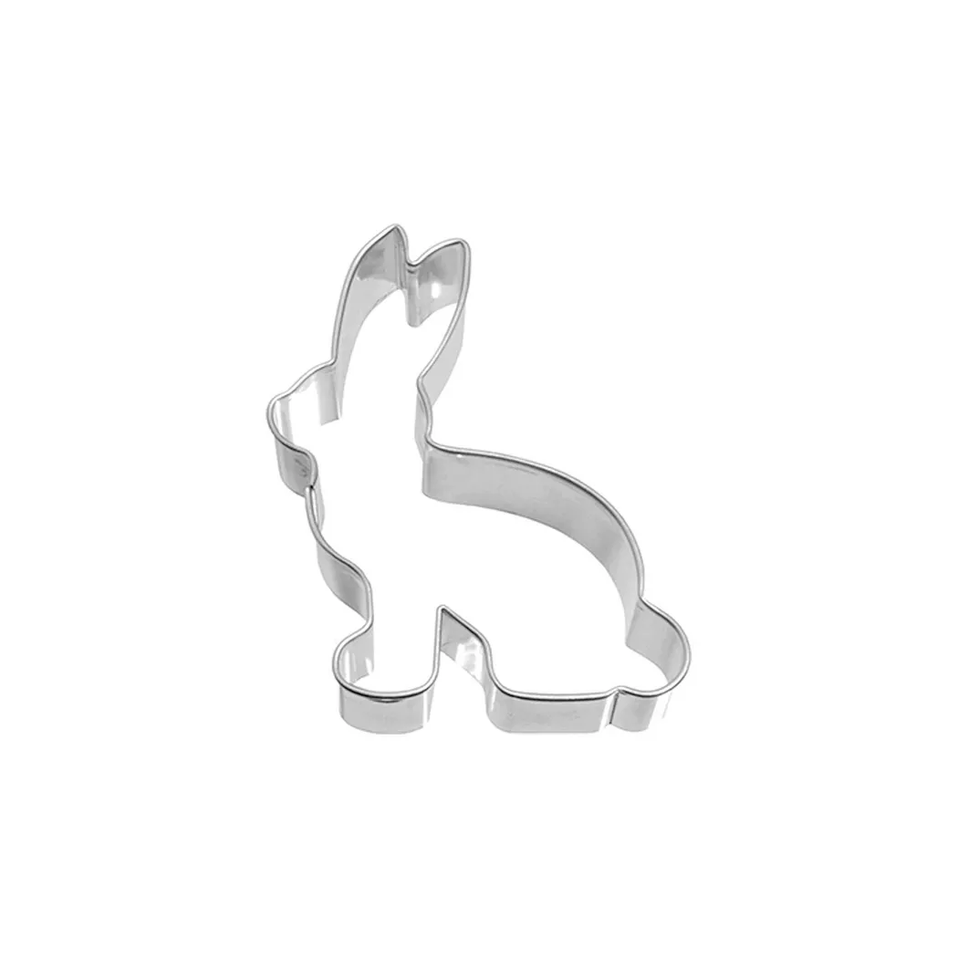 BIRKMANN - B191617 Ausstechform Hase sitzend Edelstahl 7 cm, One Size