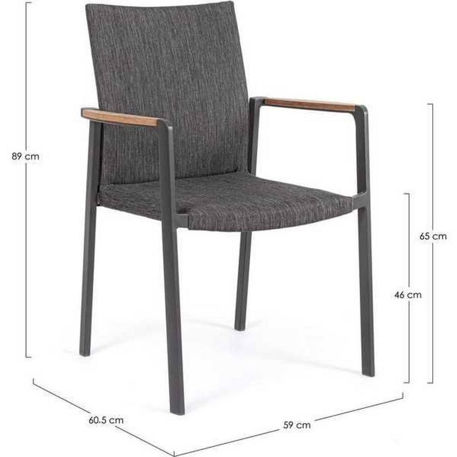 mutoni Garten Armlehnstuhl Jalisco anthrazit  