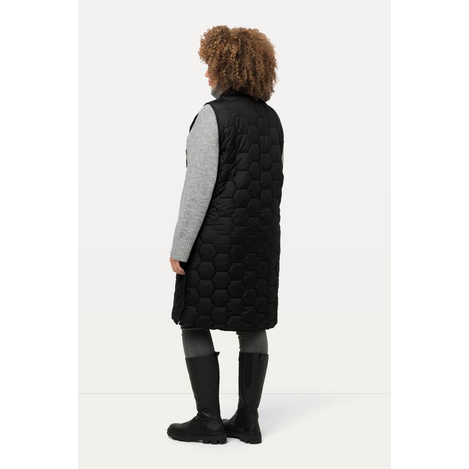 Ulla Popken HYPRAR Gilet Matelassé Boutons-Pression Latéraux  