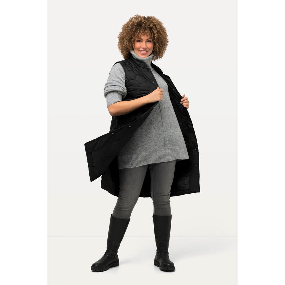 Ulla Popken HYPRAR Gilet Matelassé Boutons-Pression Latéraux  