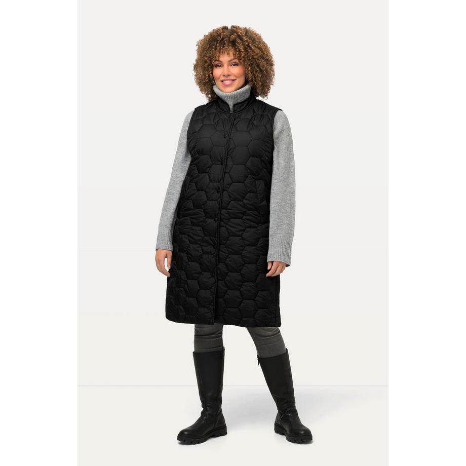 Ulla Popken HYPRAR Gilet Matelassé Boutons-Pression Latéraux  