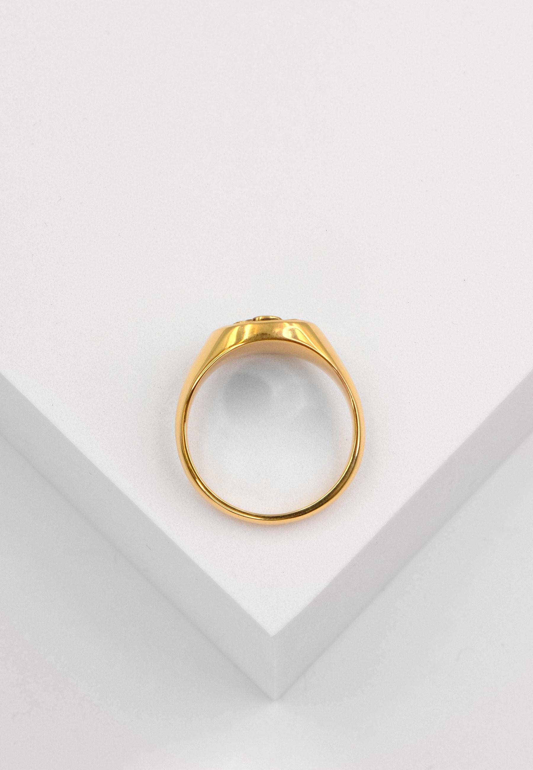 MUAU Schmuck  Wappenring Gelbgold 750 