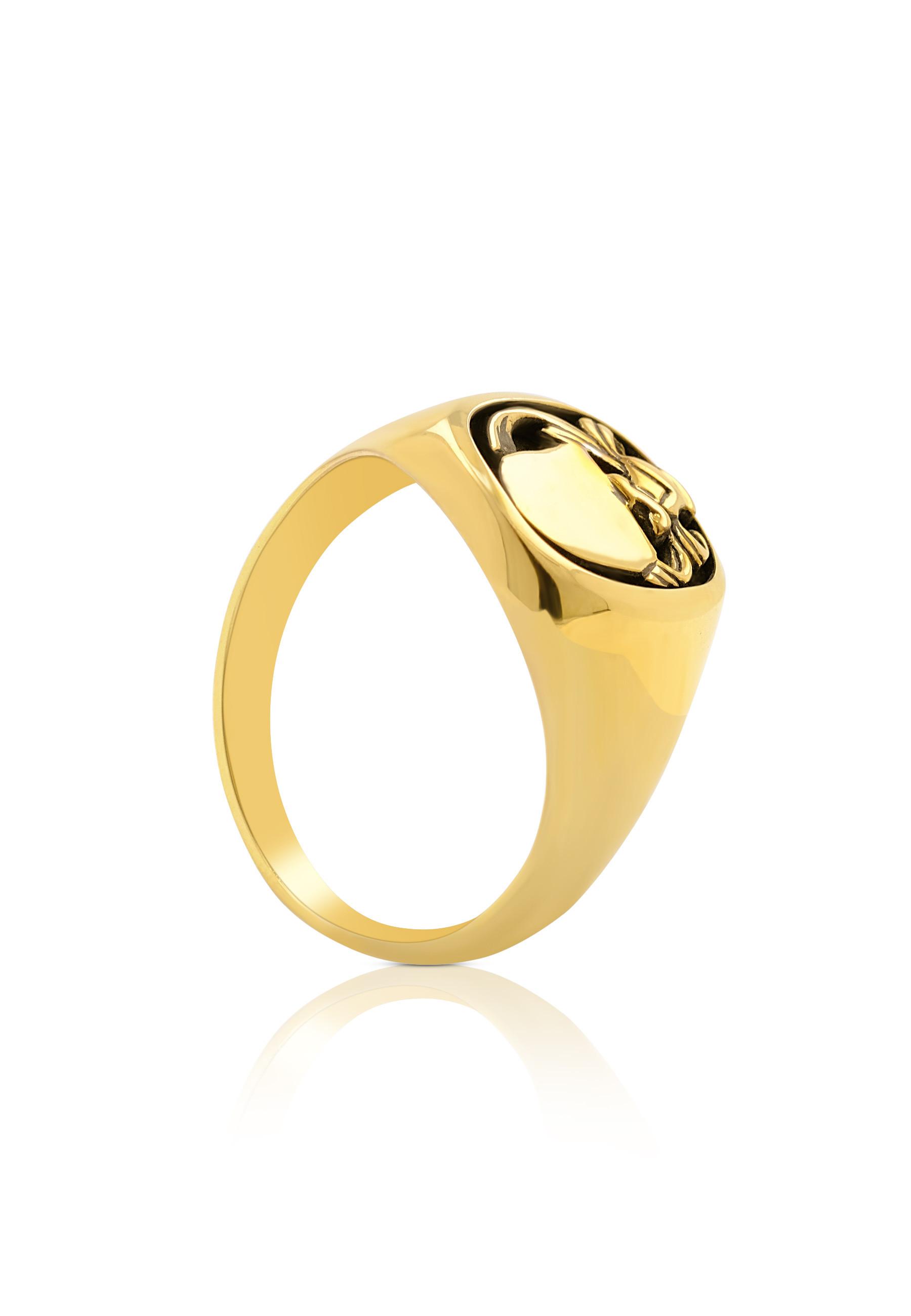 MUAU Schmuck  Bague héraldique en or jaune 750 