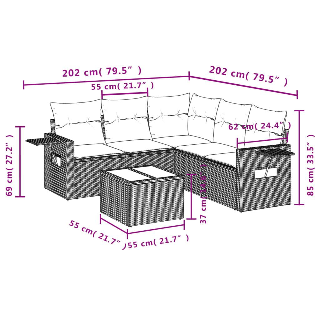 VidaXL Garten sofagarnitur poly-rattan  