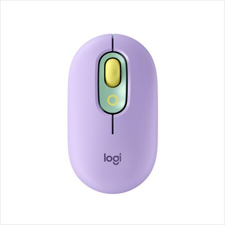 Logitech  POP Mouse Wireless con Emoji personalizzabili, Tecnologia SilentTouch, Precisione e Velocità, Design Compatto, Bluetooth, USB, Multidispositivo, Compatibile OS - Daydream 