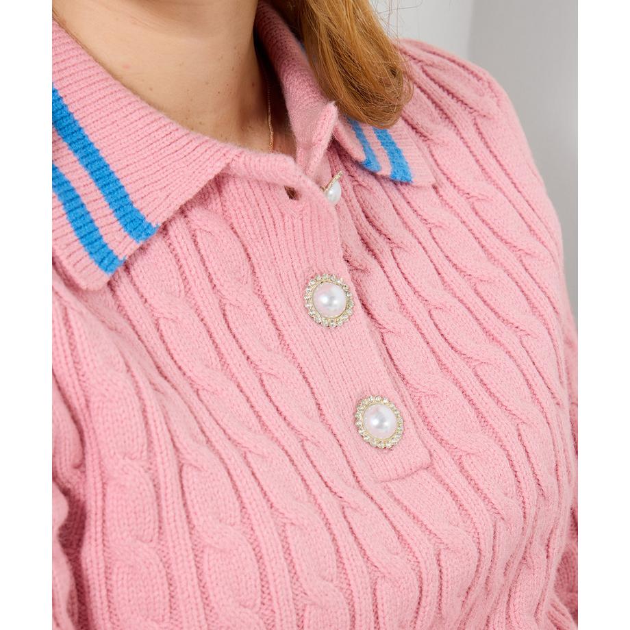 Joe Browns Pullover a trecce con collo polo  