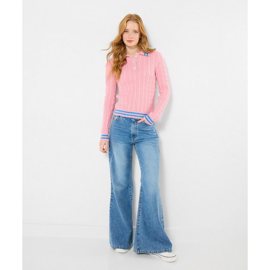 Joe Browns Pullover a trecce con collo polo  