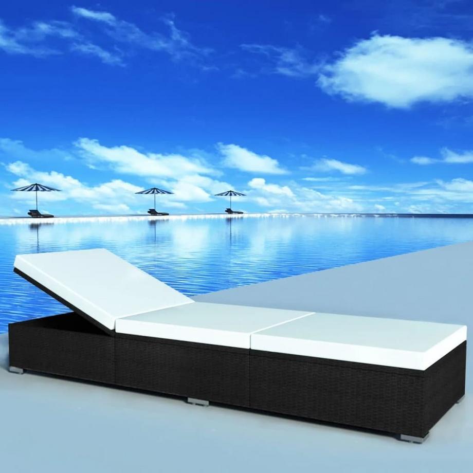 VidaXL lettino prendisole Polirattan  