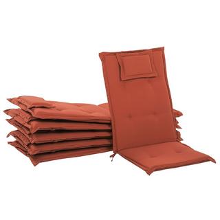 Beliani Set di 6 cuscini schienale/seduta en Poliestere Moderno TOSCANA  