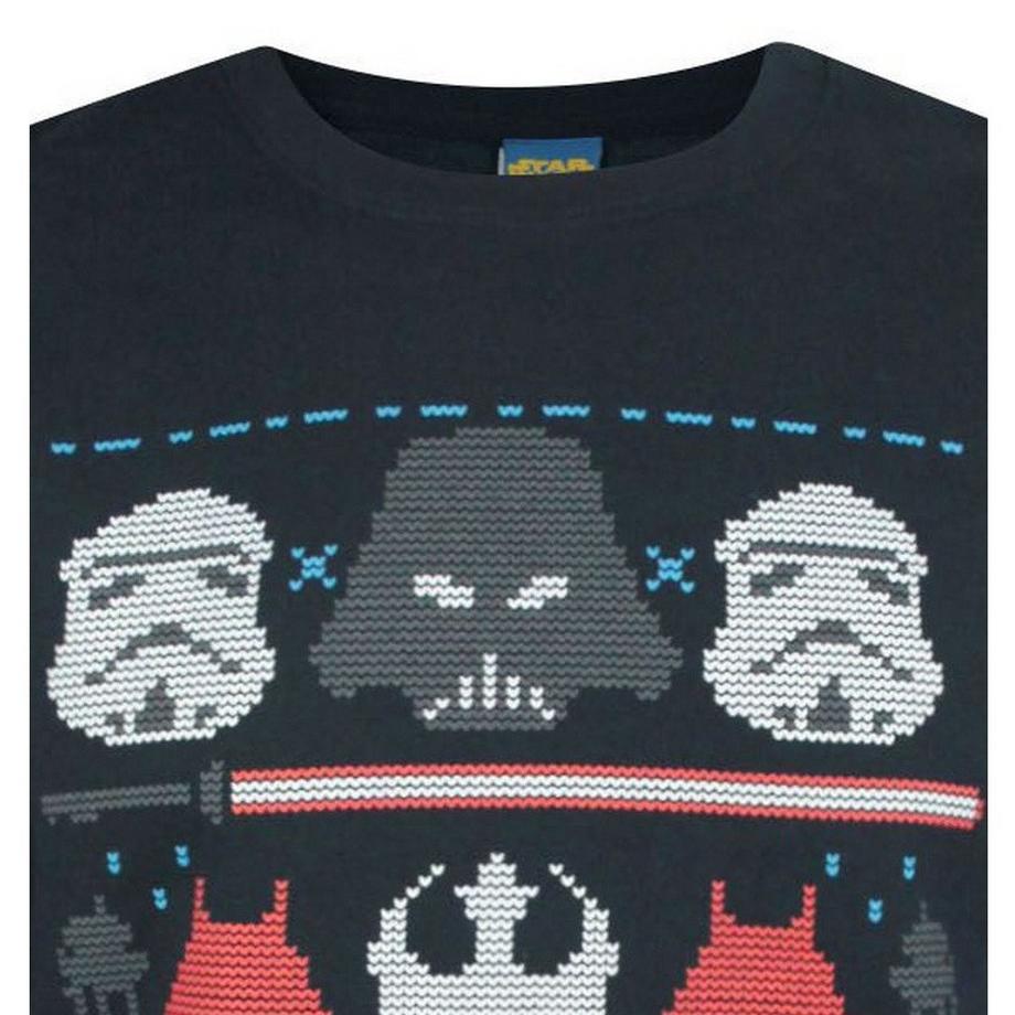 STAR WARS Pull de Noël Motif Norvégien Côté Obscur  