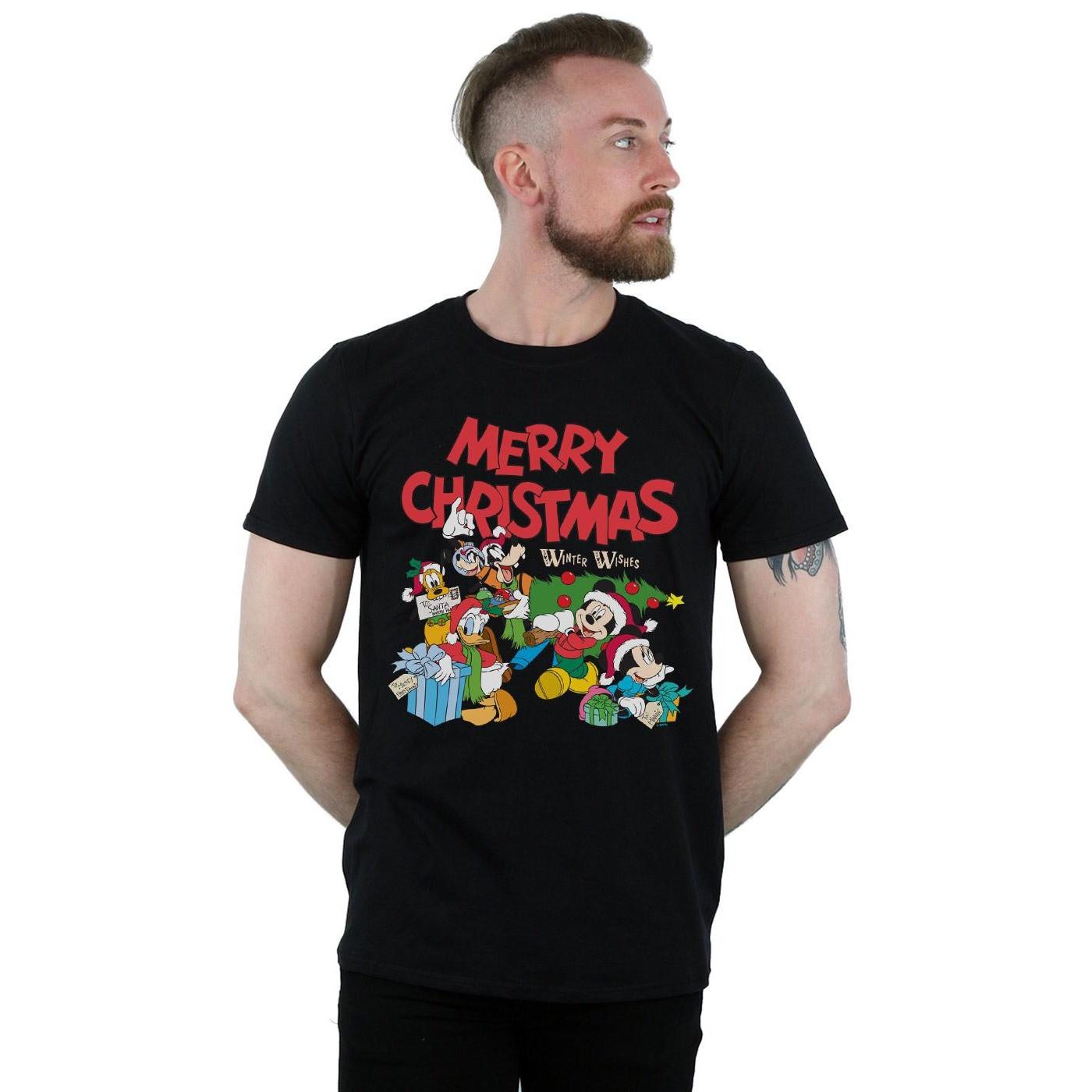 Disney  Tshirt MICKEY MOUSE AND FRIENDSWINTER WISHES 