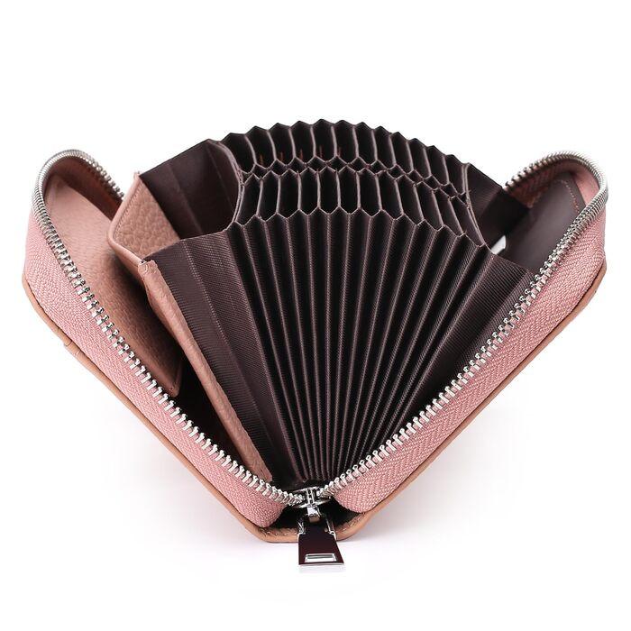 Only-bags.store Portafoglio in pelle con cerniera e protezione RFID  