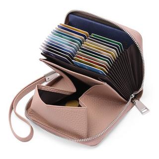 Only-bags.store  Portefeuille en cuir avec protection des cartes de crédit, portefeuille avec fermeture éclair, portefeuille en forme d'orgue, porte-cartes de visite avec plusieurs compartiments 