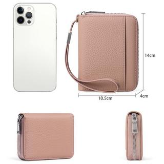 Only-bags.store Portafoglio in pelle con cerniera e protezione RFID  