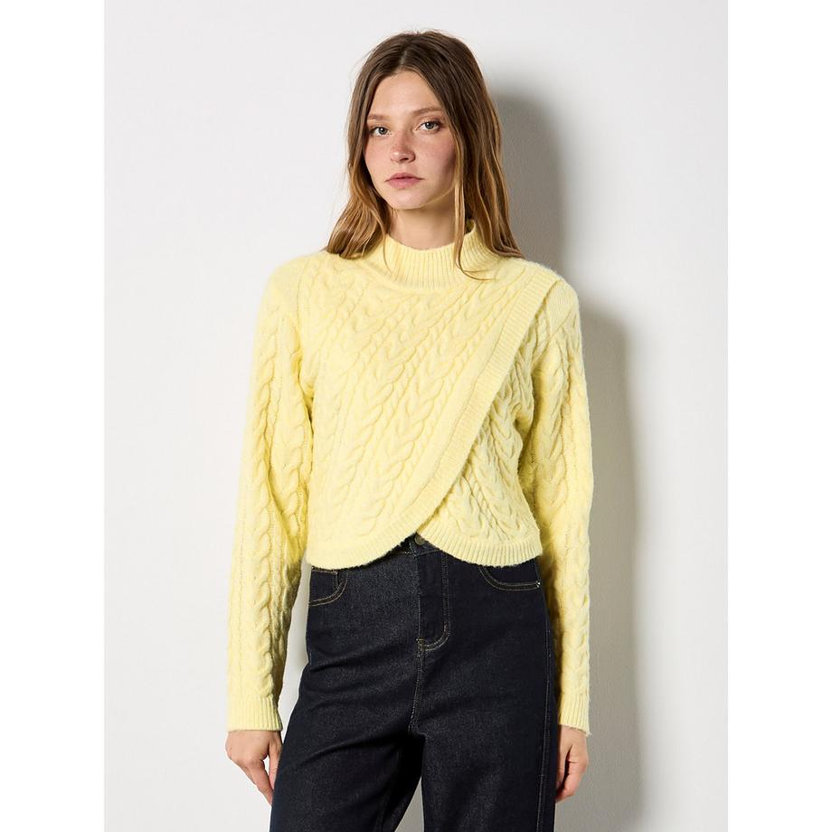 APRICOT Maglione a Treccia Incrociato  