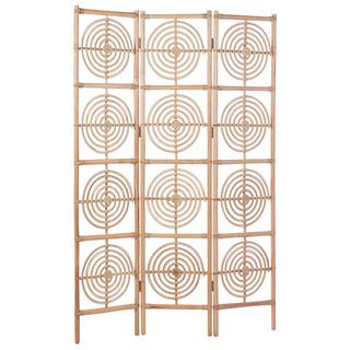 Beliani Divisorio per ambienti a 3 pannelli en Rattan Boho ALTAMURA  