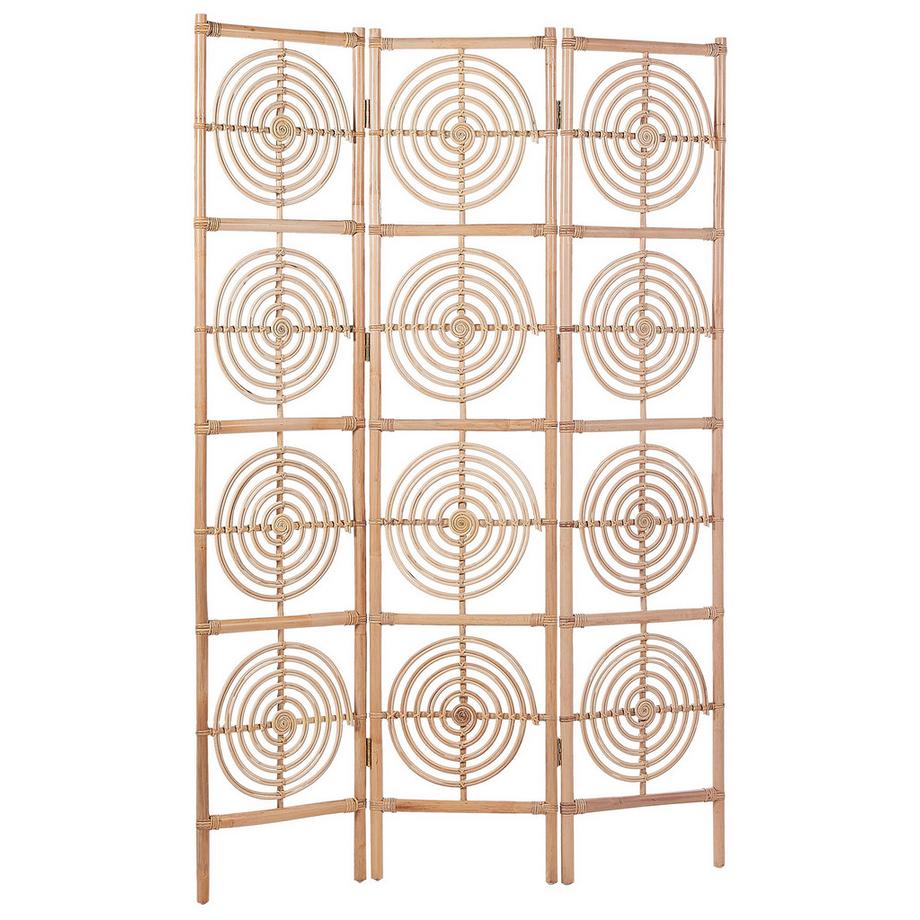 Beliani Divisorio per ambienti a 3 pannelli en Rattan Boho ALTAMURA  