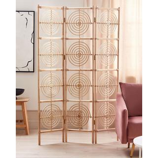 Beliani Divisorio per ambienti a 3 pannelli en Rattan Boho ALTAMURA  