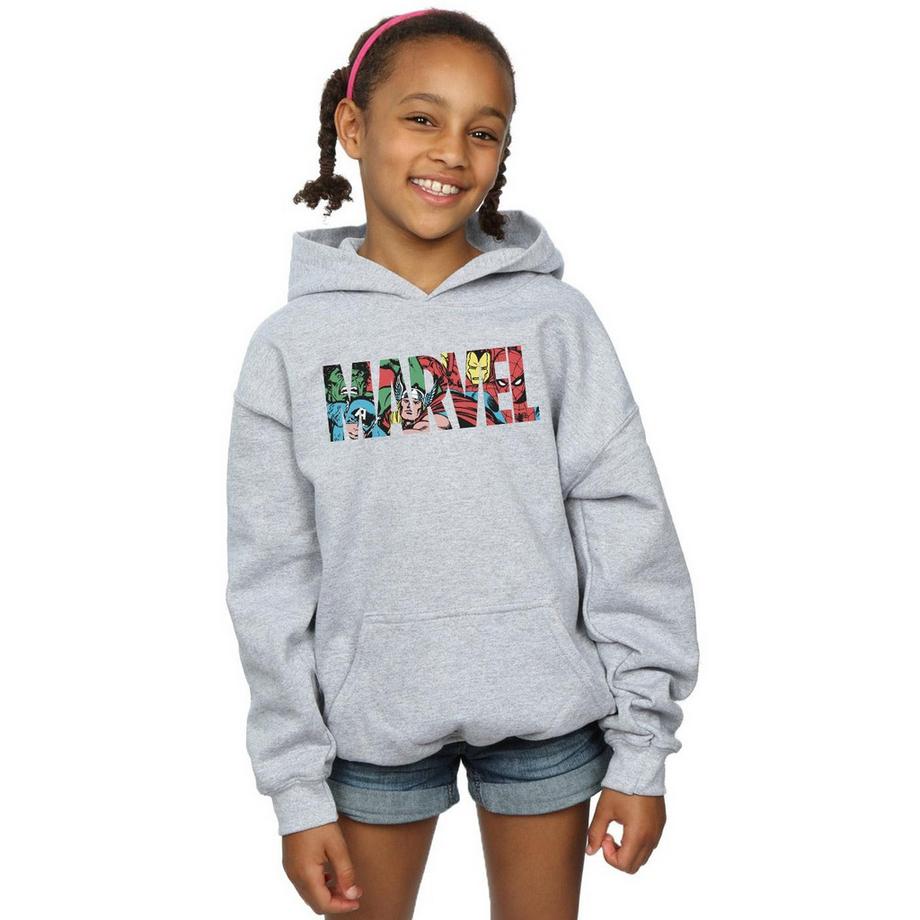 Marvel Comics  Felpa Con Cappuccio Logo Ragazze 