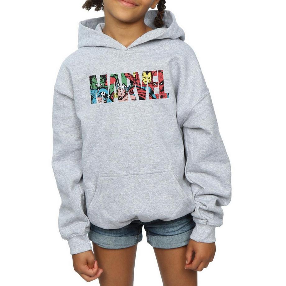 Marvel Comics  Felpa Con Cappuccio Logo Ragazze 
