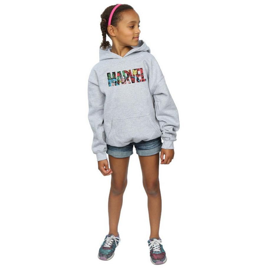 Marvel Comics  Felpa Con Cappuccio Logo Ragazze 