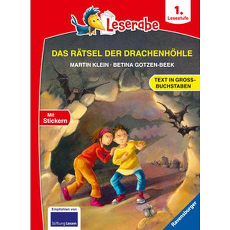 Das Rätsel der Drachenhöhle - Leserabe ab 1. Klasse - Erstlesebuch für Kinder ab 6 Jahren (in Großbuchstaben) Klein, Martin; Gotzen-Beek, Betina (Illustrationen) Couverture rigide 