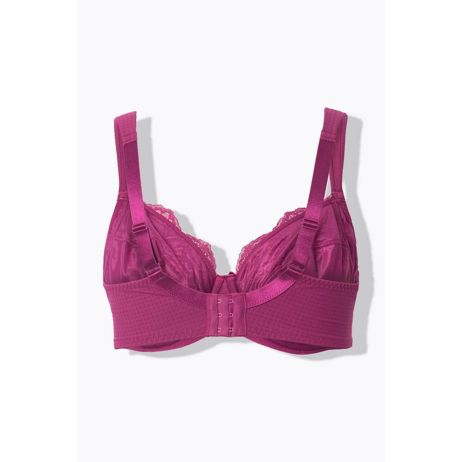 Ulla Popken Soutien-gorge à armatures Jacquard Dentelle Bonnets Souples  