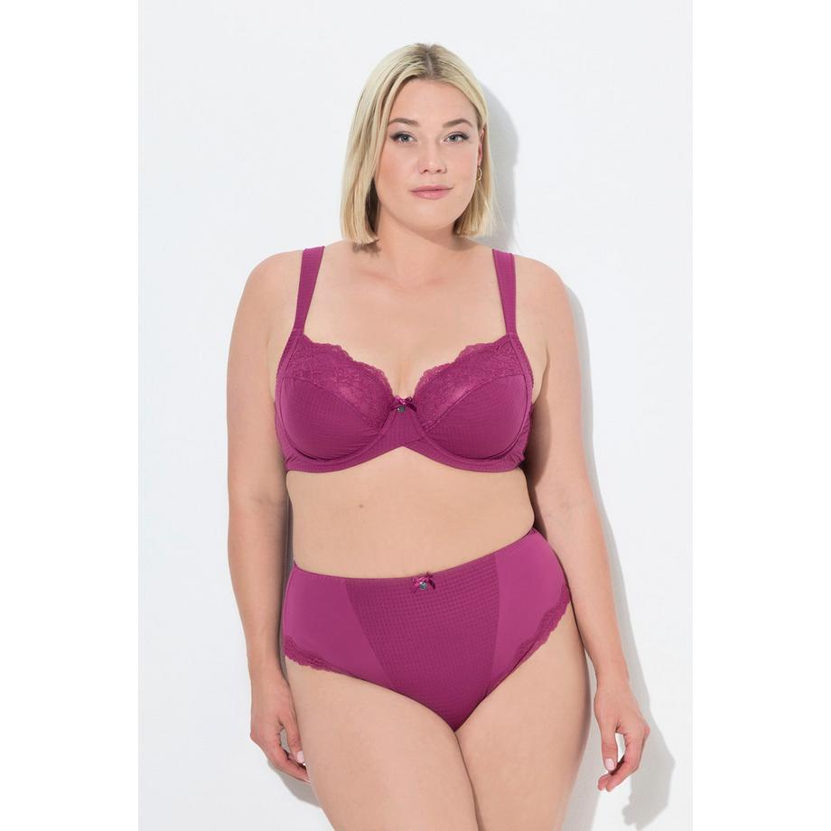 Ulla Popken Soutien-gorge à armatures Jacquard Dentelle Bonnets Souples  