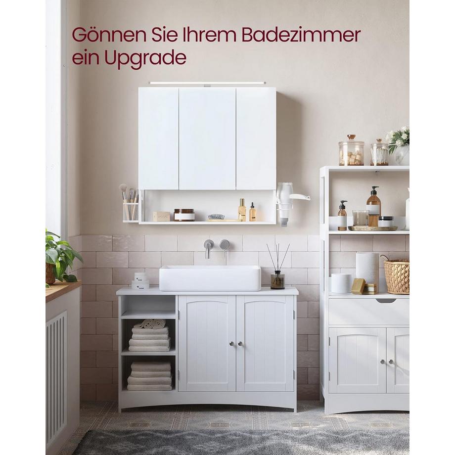 Songmics Armoire de salle de bain Armoire de toilette Éclairage LED  