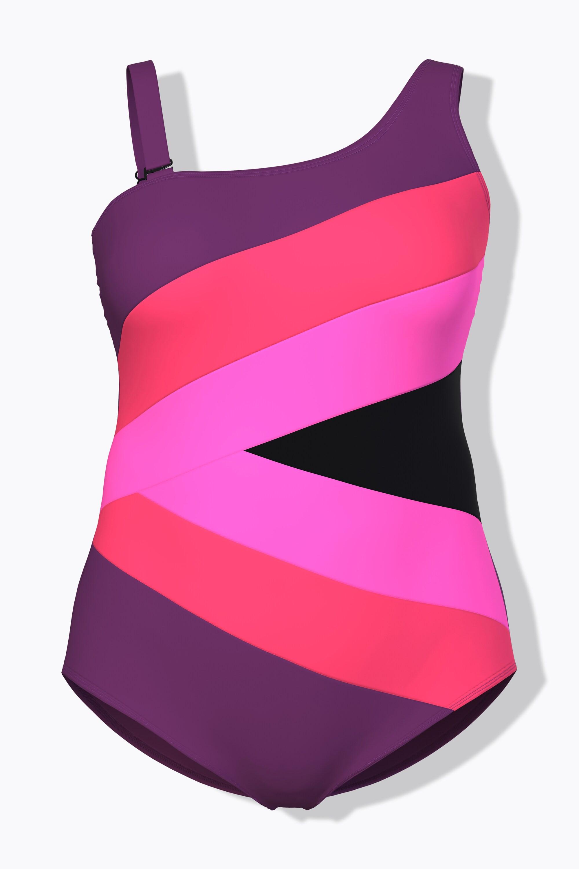 Ulla Popken Costume da bagno Colorblock Coppe morbide Spallina staccabile  