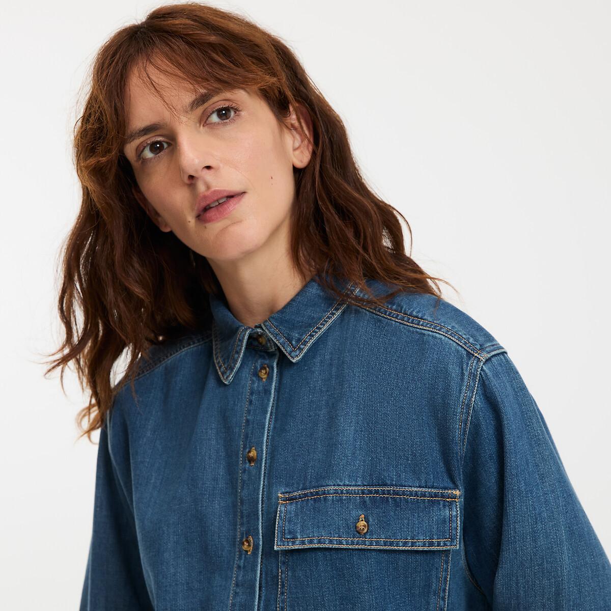 La Redoute Collections Camicia Corta Oversize in Denim  