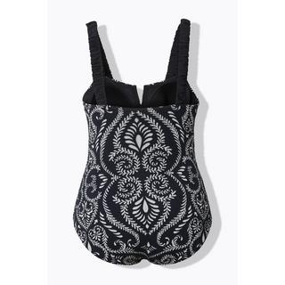 Ulla Popken Costume da bagno Paisley Arricciatura Coppe morbide  