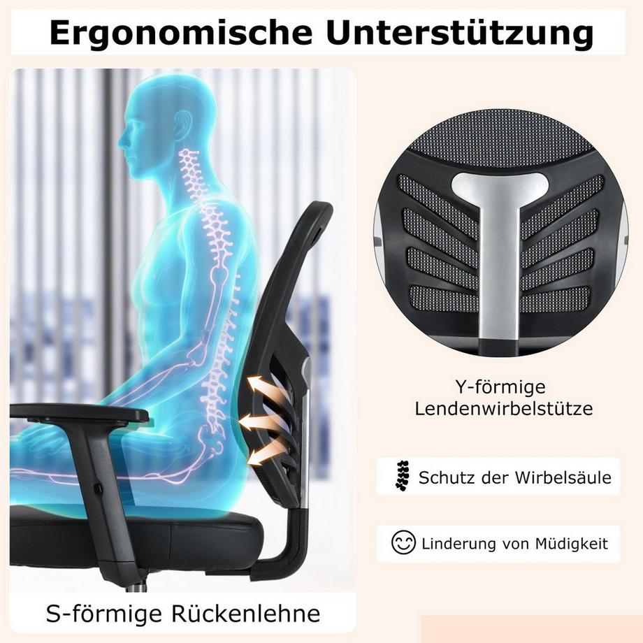 Northix Ergonomischer Bürostuhl, verstellbar  