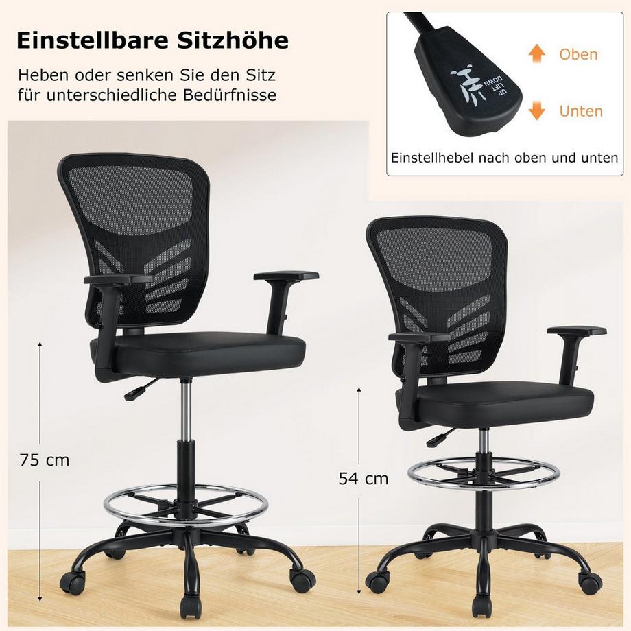 Northix Ergonomischer Bürostuhl, verstellbar  