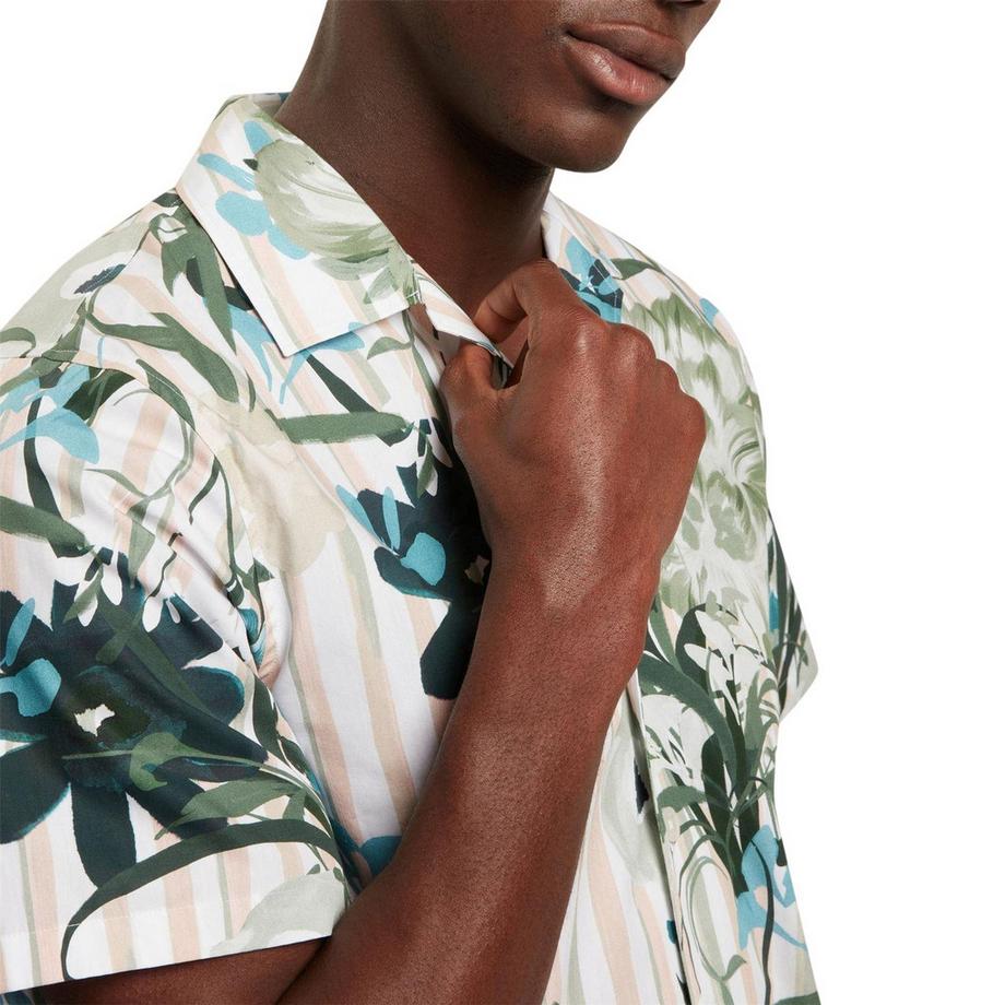 TED BAKER Chemise Manches Courtes Coupe Décontractée Motif Floral  
