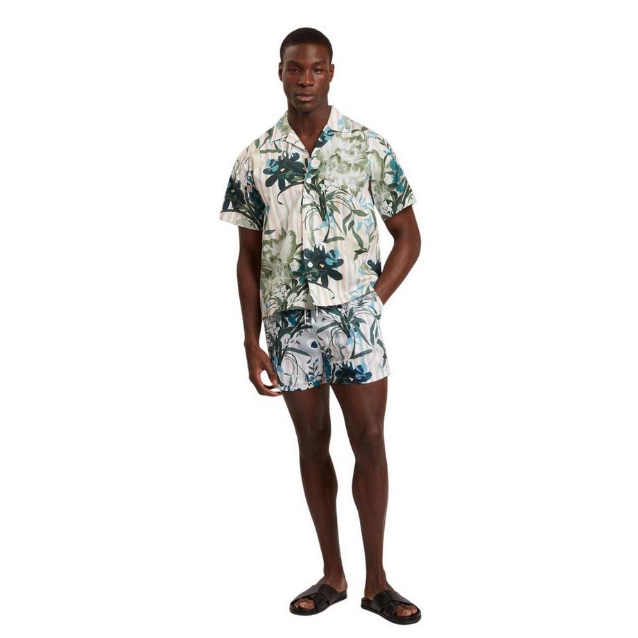 TED BAKER Chemise Manches Courtes Coupe Décontractée Motif Floral  