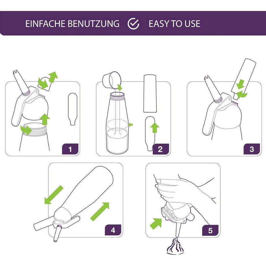 mastrad Siphon mousse chaude et & froide  