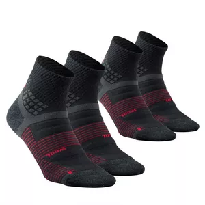 Wandersocken Hike 900 halbhoch 2 Paar schwarz