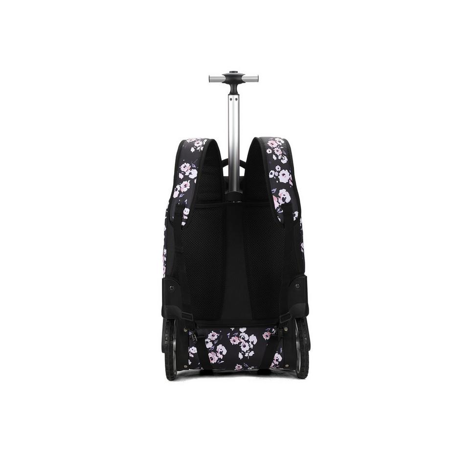 Aoking Sac à dos à roulettes à motif floral  