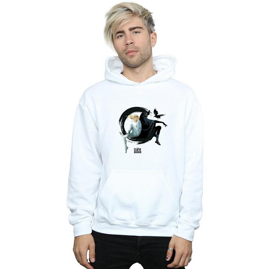 MARVEL Cloak and Dagger Yin e Yang Felpa con Cappuccio  
