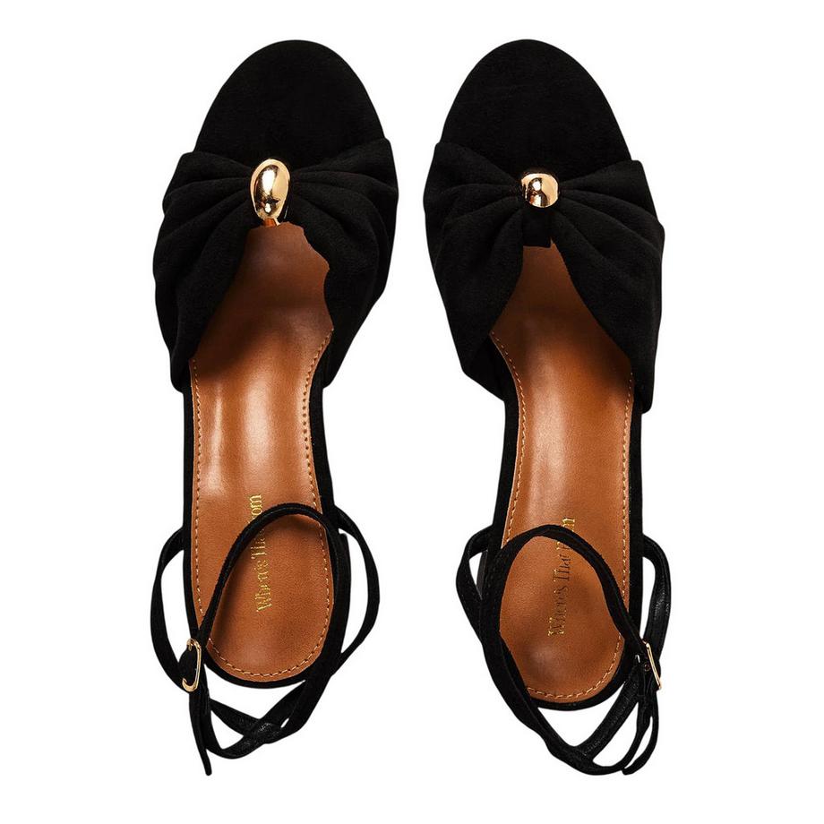 Where's That From Suede Sandalen mit Blockabsatz und Knöchelriemen  