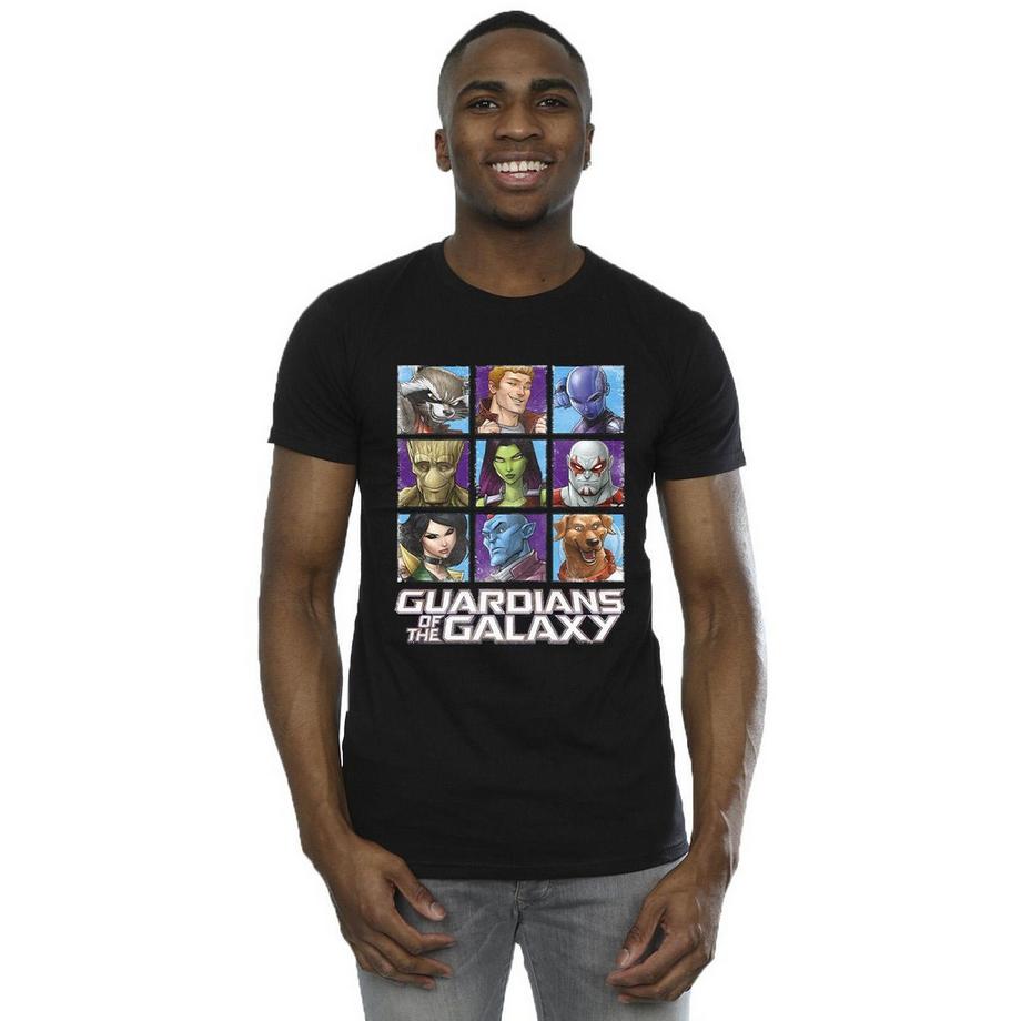 Guardians Of The Galaxy Guardians of the Galaxy T-Shirt Griglia Personaggi  