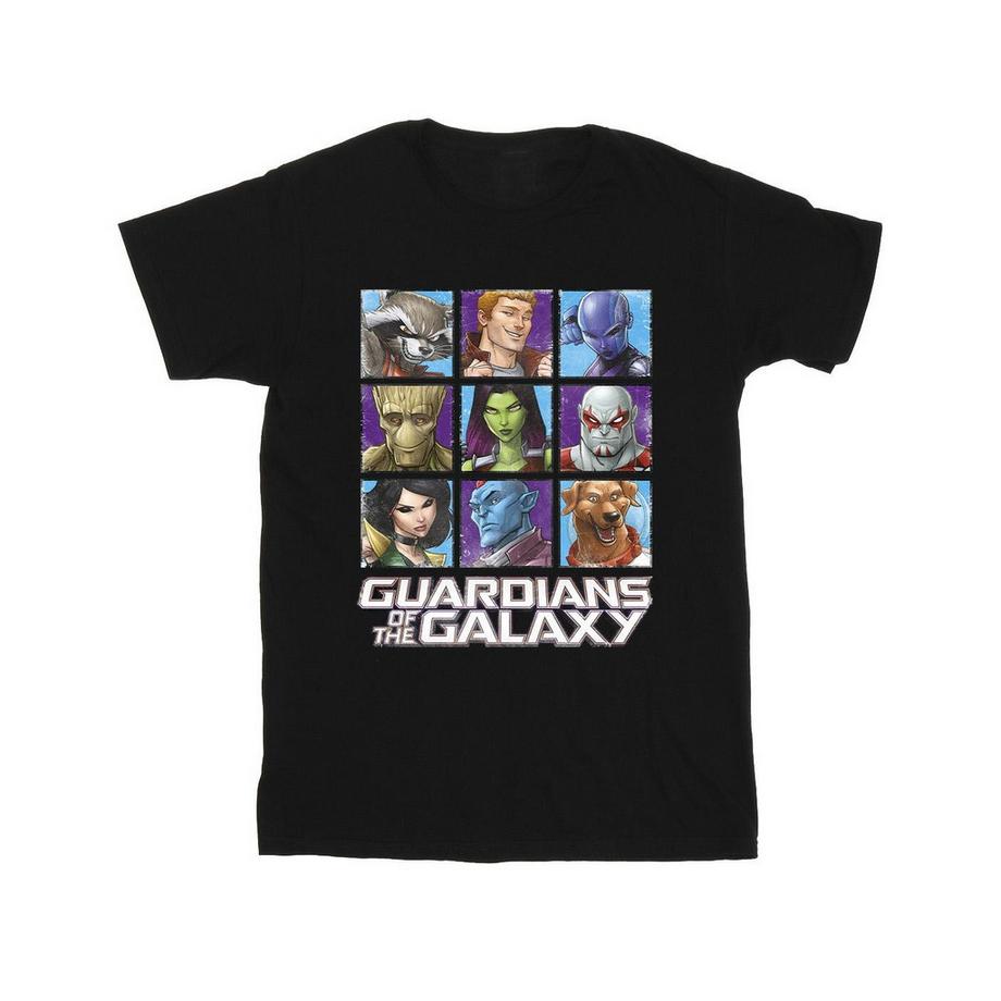 Guardians Of The Galaxy Guardians of the Galaxy T-Shirt Griglia Personaggi  