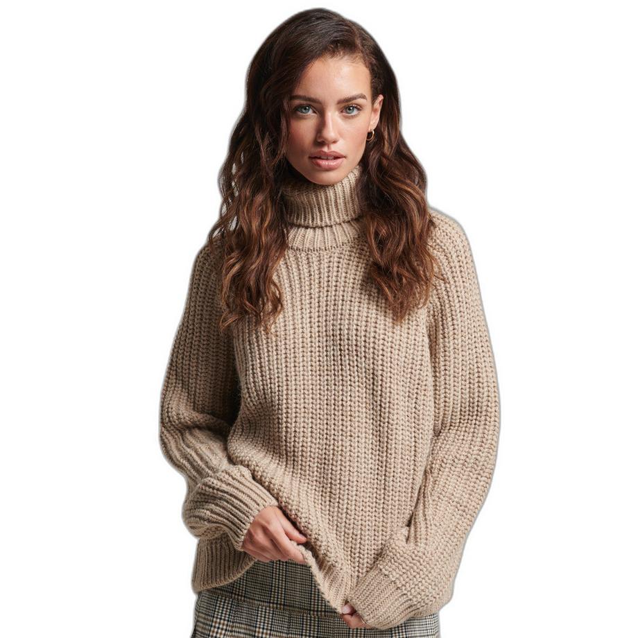 Pullover, weit geschnitten, mit Rollkragen, abgesteppt,