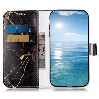 Cover-Discount  iPhone 15 Pro Max - Leder Etui Hülle Marble 