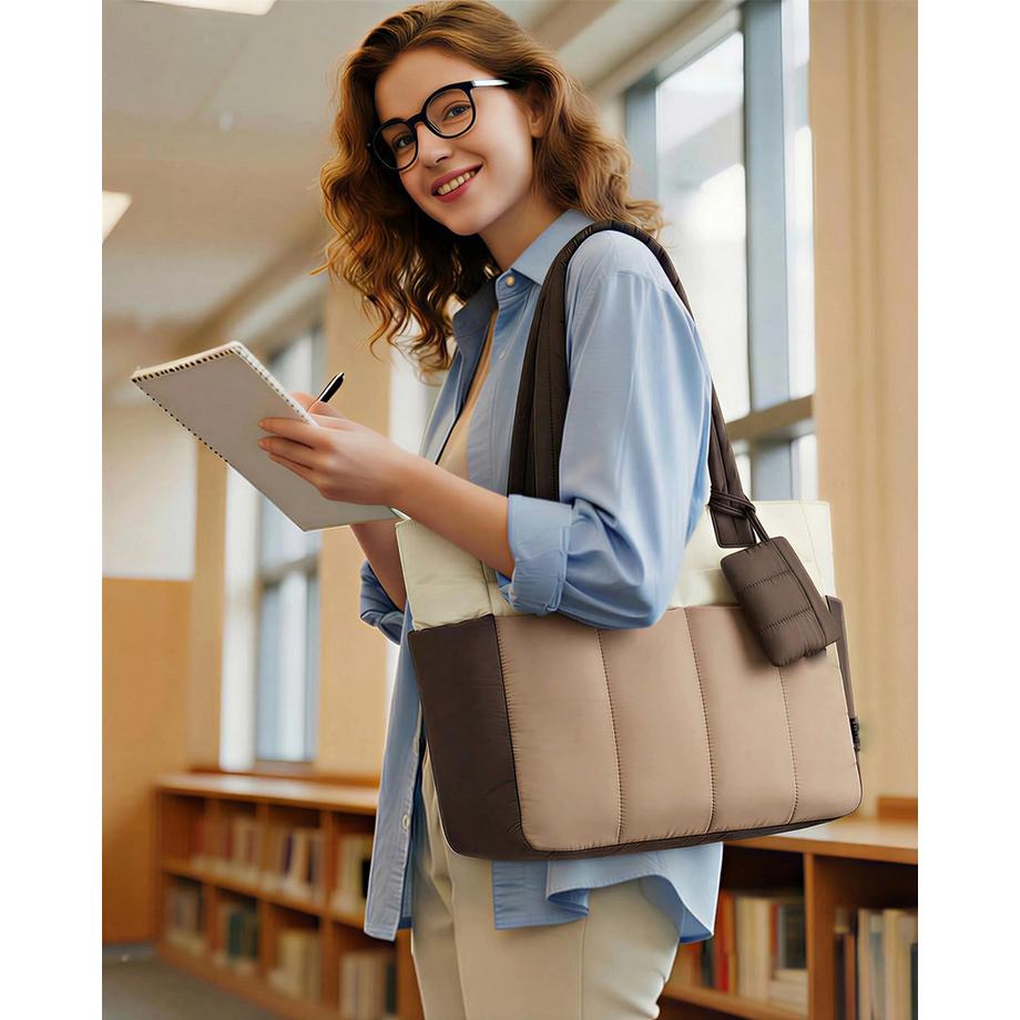 Only-bags.store Tages-Tasche mit magnetischer Kopfhörertasche und Becherhalter  