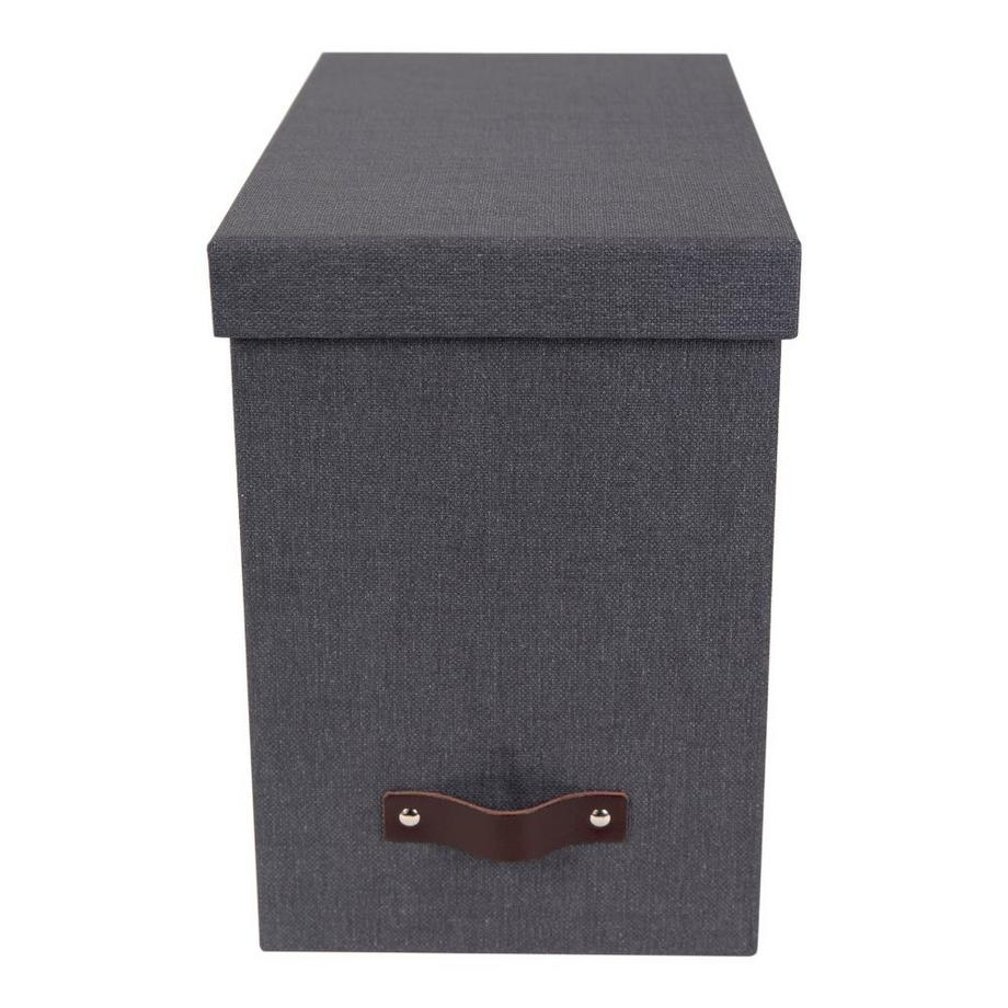 Bigso Box of Sweden JOHAN Hängeregister Box   Schwarz Canvas  