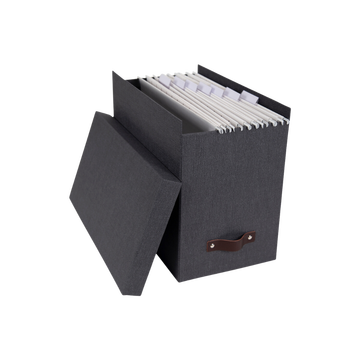 JOHAN Hängeregister Box   Schwarz Canvas