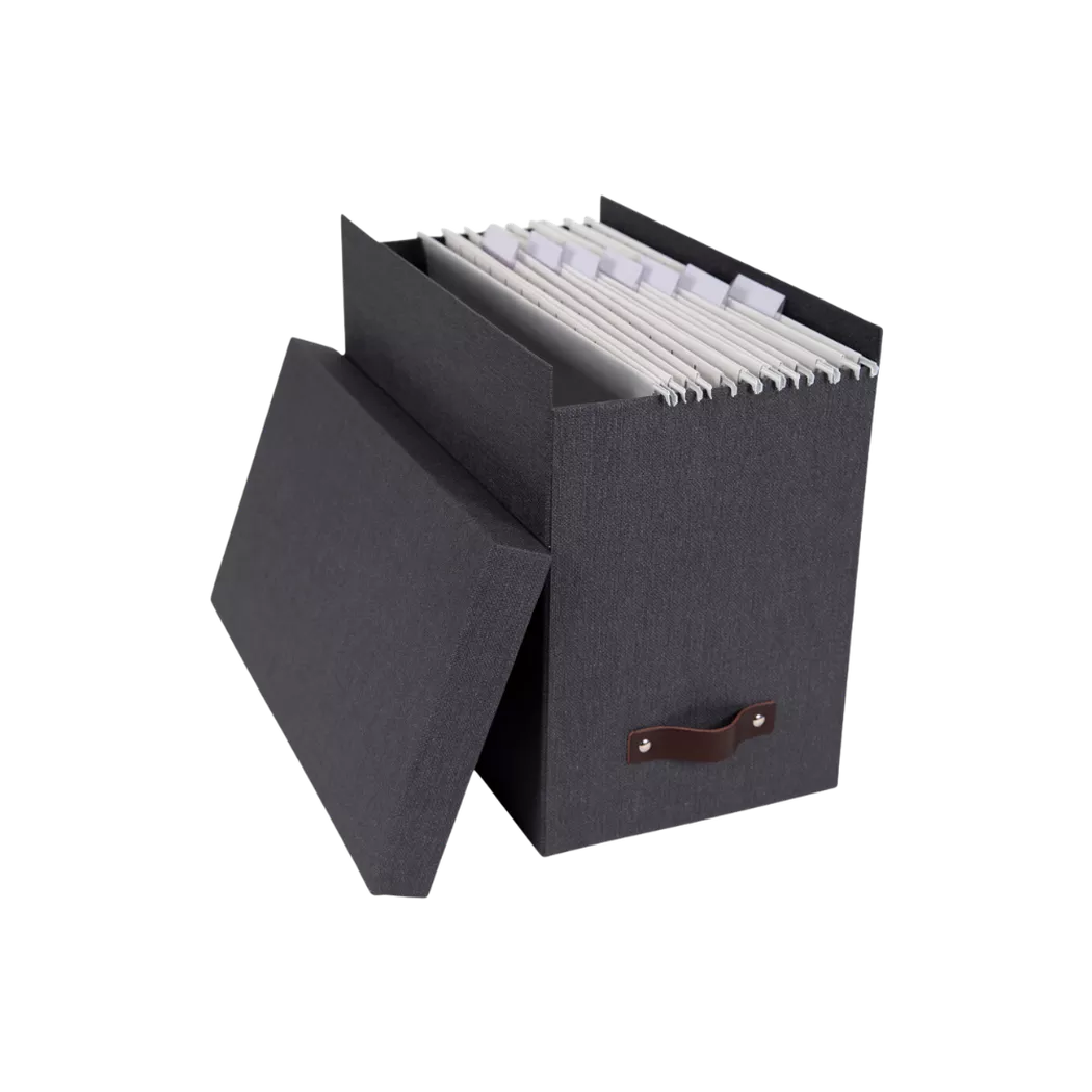 Bigso Box of Sweden – JOHAN Hängeregister Schwarz Canvas, One Size,